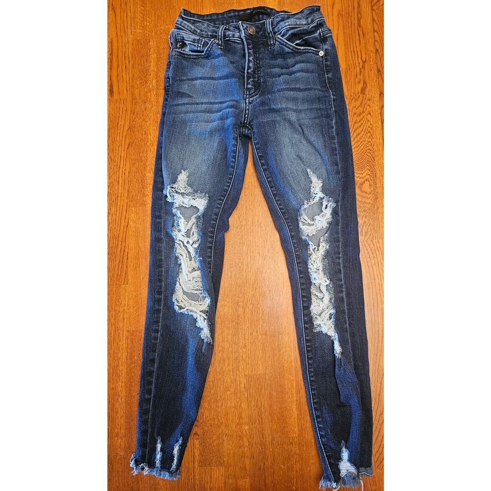 Kancan‎ size 24 distressed skinny ankle jeans style KC8335D